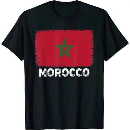 Morocco Flag Emblem Graphic T Shirt For Men 3D Printed Football Sports Moroccan T-Shirts Round Neck Short Sleeve Tops Tee Shirts