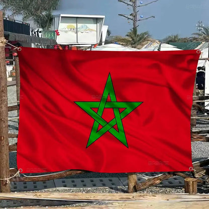 Morocco Map Flag Large Size Flags Printing Patterns Interesting Birthday Party Decorations Banner