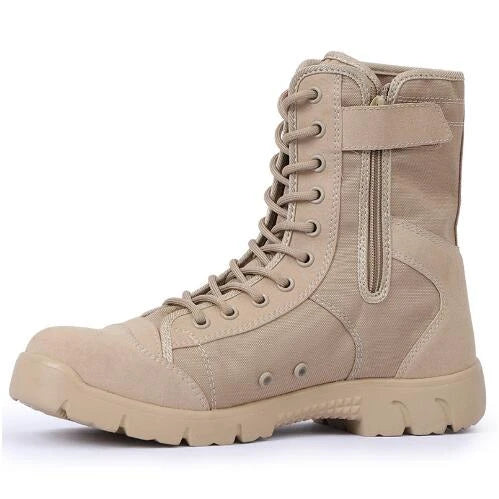 Men Boots Lace Up Waterproof Outdoor Botas Breathable Canvas Camouflage Tactical Combat Desert Ankle Shoes D139