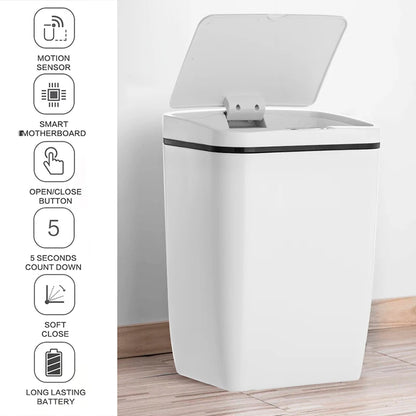 Automatic Touchless Intelligent induction Motion Sensor Kitchen Trash Can Wide Opening Sensor Eco-friendly Waste Garbage Bin