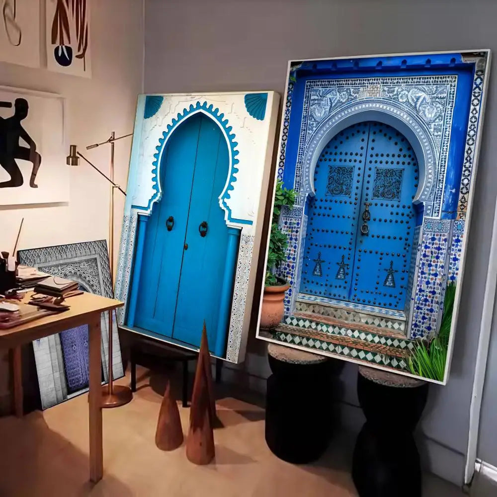 Affiche porte marocaine art arabe