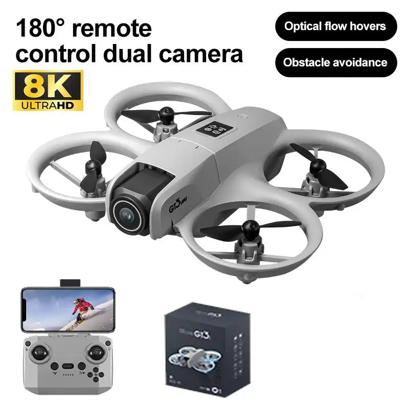 NOUVEAUX Drones GT3 GPS 8K Professionnel HD 180 °   Double caméra 5G WIFI moteurs sans balais évitement d'obstacles FPV jouets quadrirotor pliables