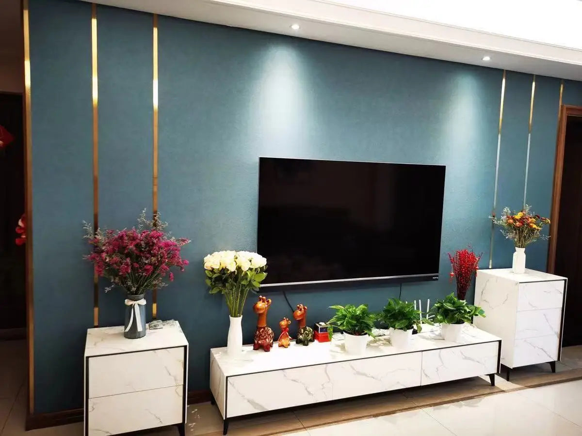 1 Roll Mirror Wall Sticker Stainless Steel Decorative Line Gold TV Background Ceiling Edging Strip Wall Decorations Living Room