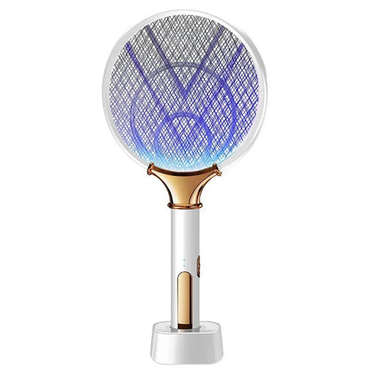 Mosquito Racket 2 In 1 USB Rechargeable Fly Zapper Swatter Lamp Seduction Trap Summer Night Baby Sleep Protect Tools