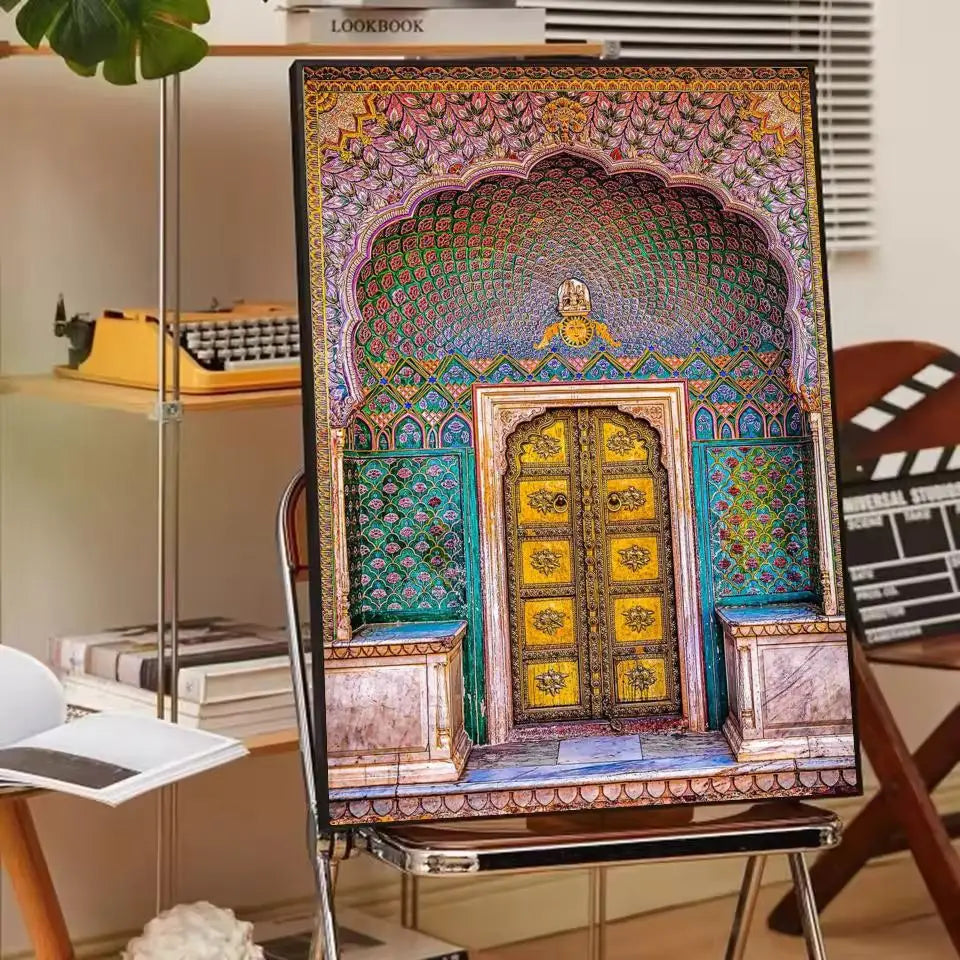 Affiche porte marocaine art arabe