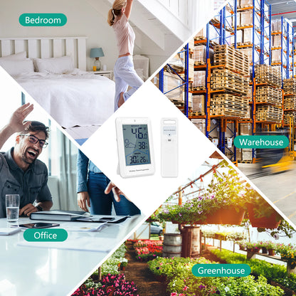 ORIA Wireless Thermometer Weather Station Digital Forecast Station Temperature Monitor Humidity for Home, Baby Room, Greenhouse