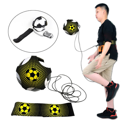 Football Kick Throw Trainer Adjustable Solo Practice Training Belt Elastic Soccer Trainer Belt for Soccer Ball Practice