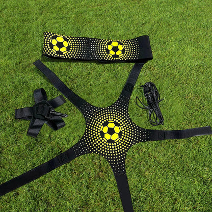 Football Kick Throw Trainer Adjustable Solo Practice Training Belt Elastic Soccer Trainer Belt for Soccer Ball Practice