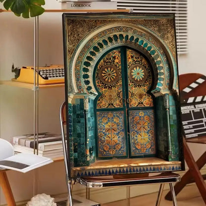 Affiche porte marocaine art arabe