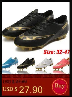 Kids Soccer Shoes FG/TF Football Boots Professional Cleats Grass Training Sport Footwear Boys Outdoor Futsal Soocer Boots 28-39