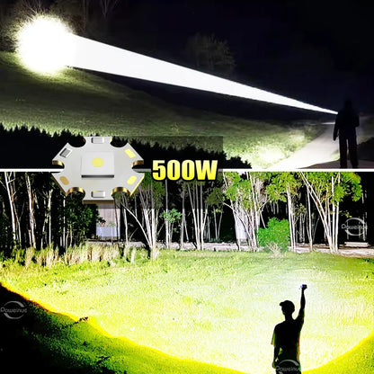 2025 lampe de poche LED très brillante 2900000LM torche haute puissance 5000mAh lampe de poche LED Rechargeable longue portée chasse Camping lumière