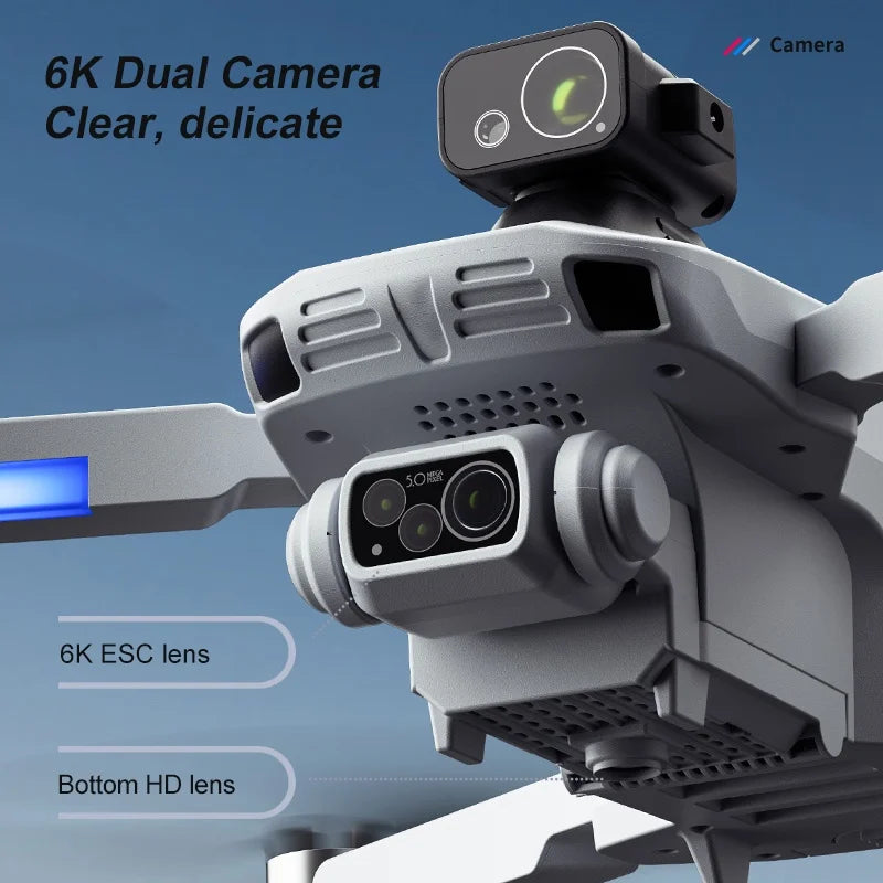 Drone GPS F8 MAX, caméra professionnelle 8K, WIFI 6K 5G, FPV, évite les obstacles, avec grand écran, télécommande, jouets quadrirotor