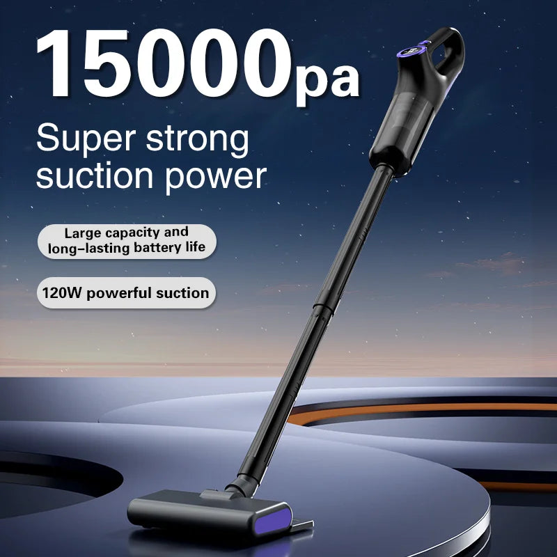 Aspirateur sans fil Portable 15000PA, haute puissance d'aspiration 120W, Rechargeable par USB, pour la maison