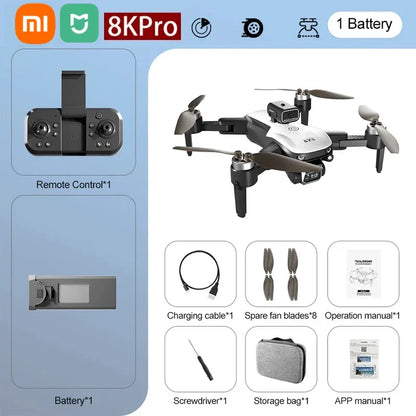 Mijia S2S 8K Drone 5G GPS professionnel HD photographie aérienne double caméra omnidirectionnelle Obstacle évitement sans brosse Quadrotor