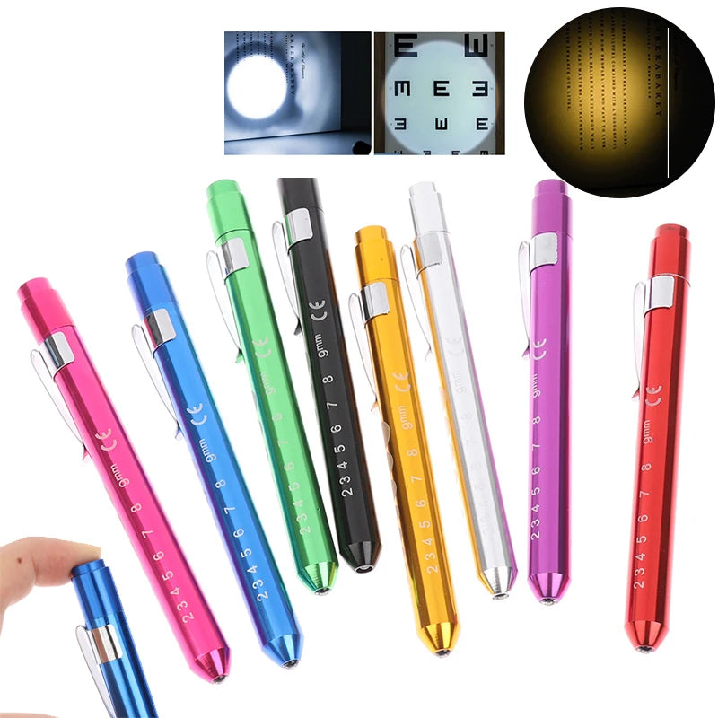 1 pièces lampe de poche LED Portable lampe de travail stylo de premiers secours lampe torche élève jauge mesure stylo médical lumière