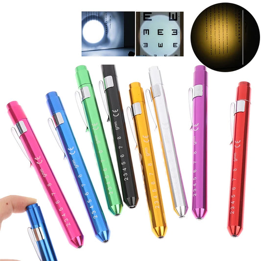 1 pièces lampe de poche LED Portable lampe de travail stylo de premiers secours lampe torche élève jauge mesure stylo médical lumière