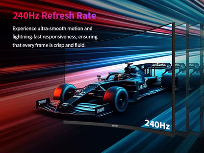 KTC 32 inch 240 Hz Moniteur Gaming Incurvé 1000R VA QHD (2560x1440p) 4000:1 Contrast FreeSync GSync