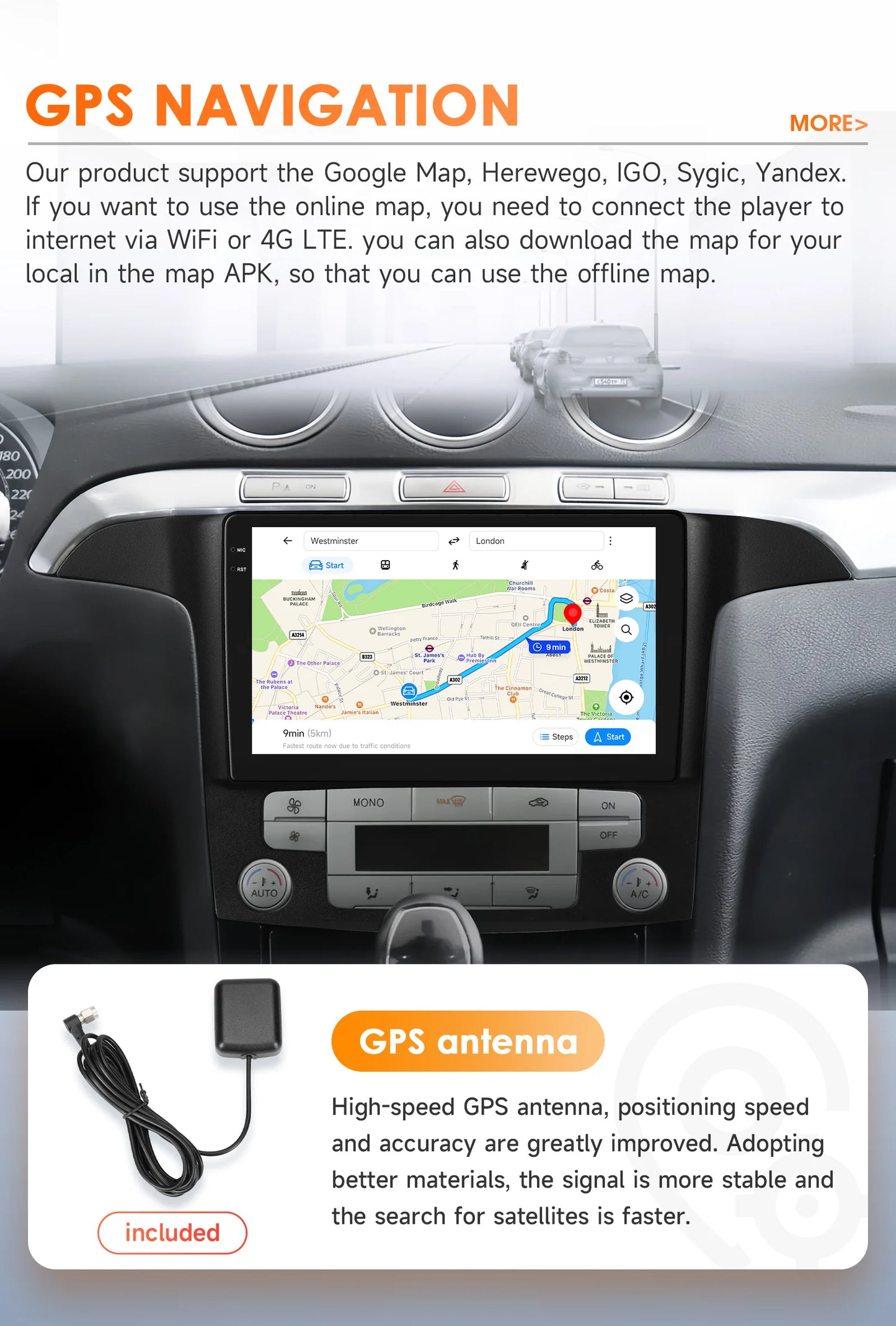 4G-LTE AI 2Din Android for Ford S Max S-MAX 2007-2015 Car Radio Multimedia Video Player Stereo Navigation GPS Carplay Autoradio