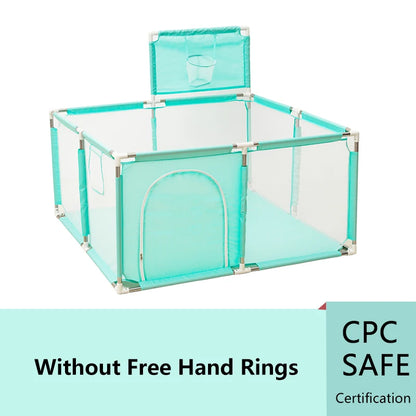 IMBABY Baby Playpen Square Baby Playground with Basketball Board Activities for Baby Large Child corral Safety Barriers Fence