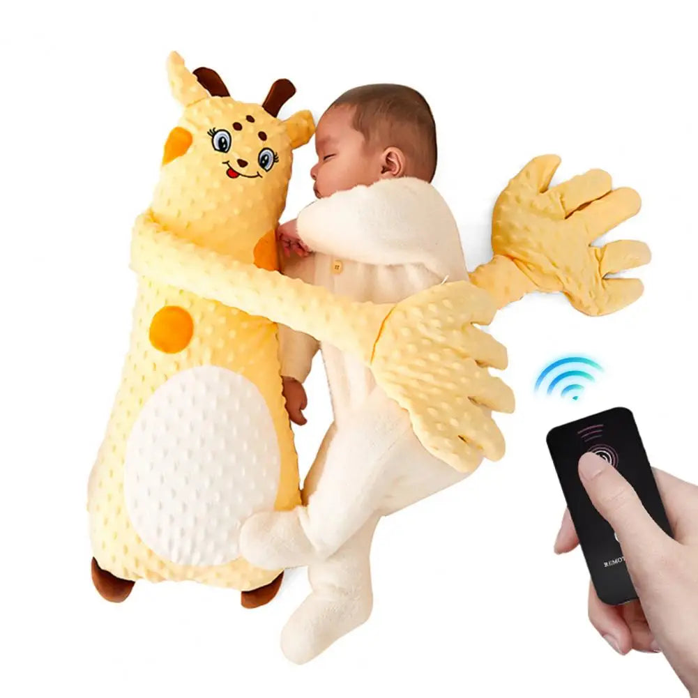 Baby Sleep Patter Stuffed Soothing Patting Toy with Palm Pad 3 Levels Adjustable Electric Hand Pillow for Soothing Sleeping Baby