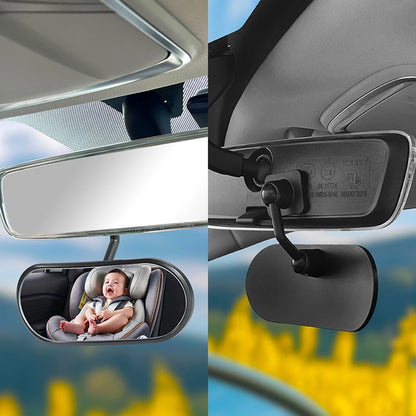 Universal Car Rearview Mirror 360 Degree Adjustable Back Seat Baby Monitor Automotor Kids Safety Blind Spot Observation Mirrors