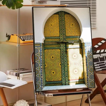 Affiche porte marocaine art arabe