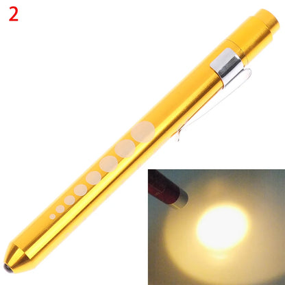 1 pièces lampe de poche LED Portable lampe de travail stylo de premiers secours lampe torche élève jauge mesure stylo médical lumière