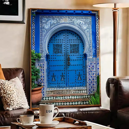 Affiche porte marocaine art arabe