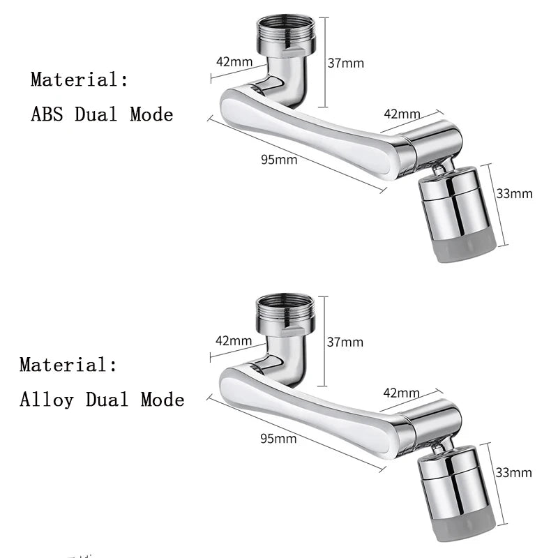 1080° Universal Rotation Faucet Extender Sprayer Head Kitchen Robot Arm Extension Faucets Mixer Aerator Bubbler Water Tap Nozzle
