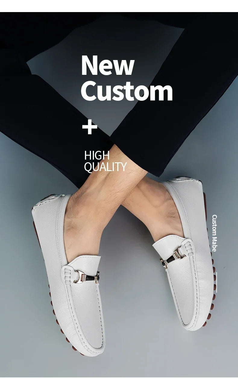 YRZL Men's Loafers 2024 Spring Autumn Fashion Shoes Men Classic Brand High Quality Leather Comfy Drive Shoes Boat Casual Shoes