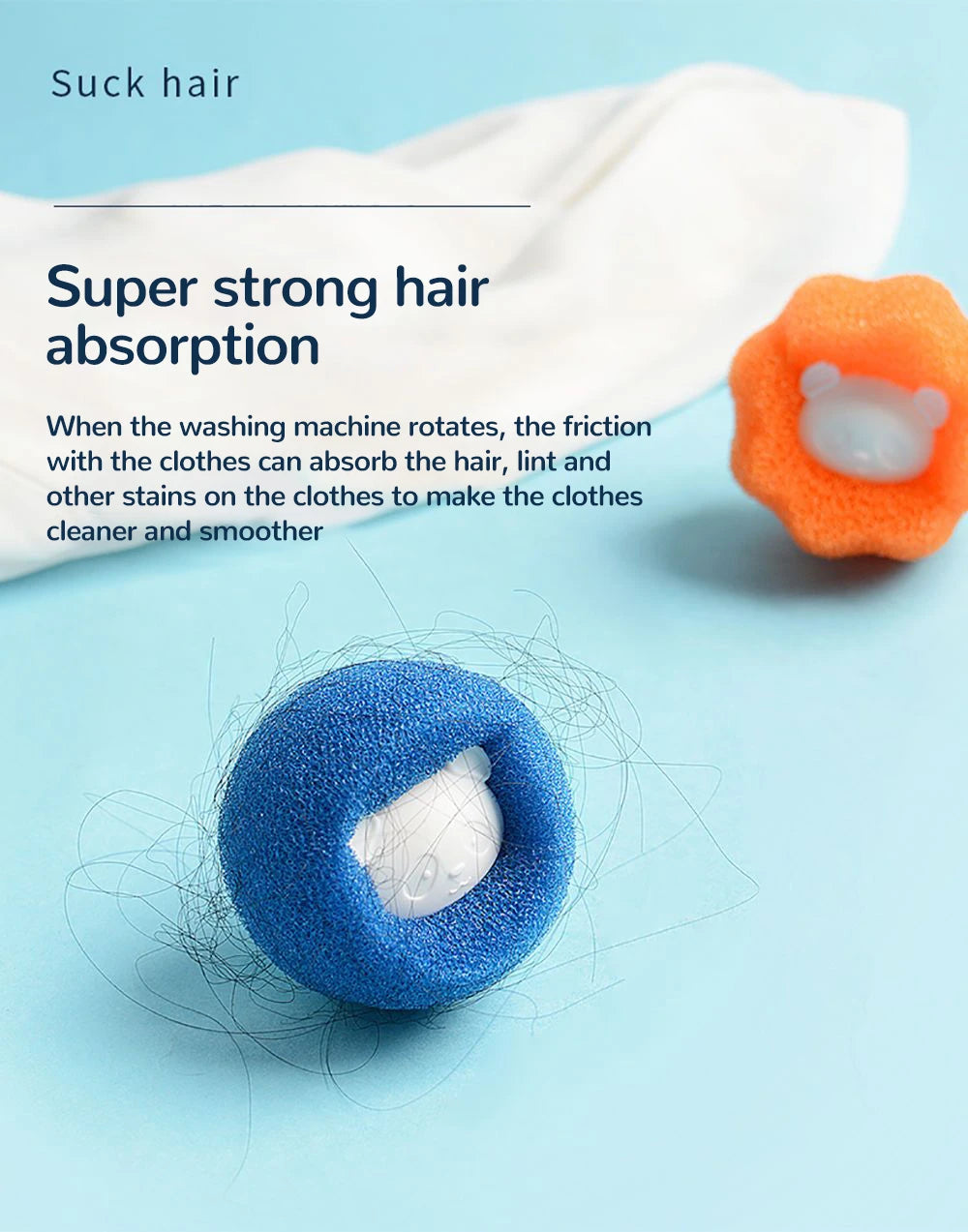 1/5/10PCS Laundry Ball Set Reusable Washing Machine Hair Removal Ball Cleans Lint Fuzz Pet Hair Clothing Household Products Home