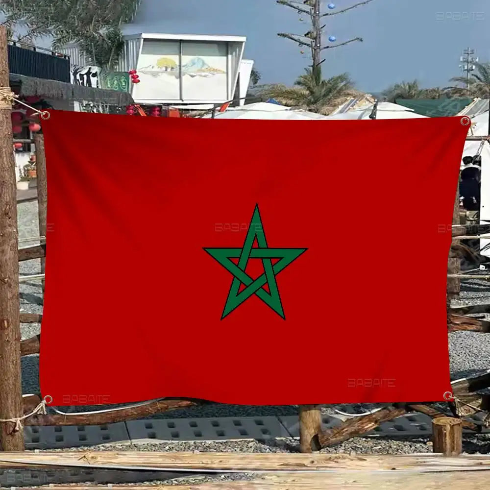 Morocco Map Flag Large Size Flags Printing Patterns Interesting Birthday Party Decorations Banner