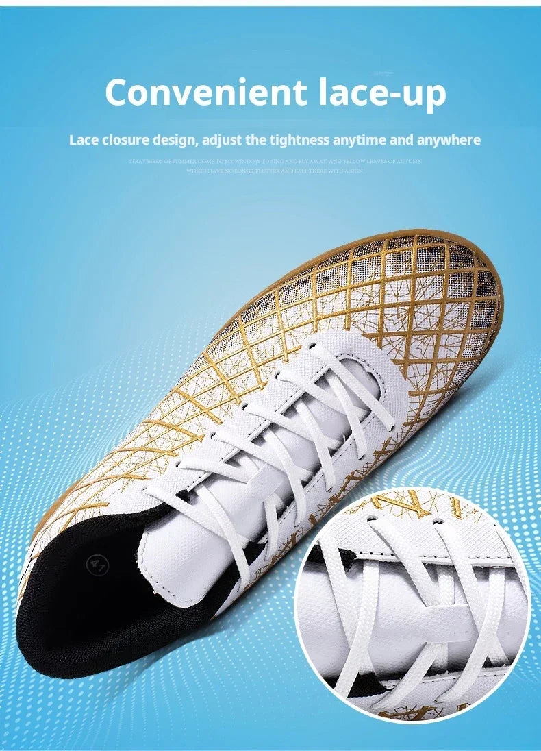 Football Boots Men Breathable Comfortable Indoor Long Spikes Outdoor Comfortable Soccer Shoes Ultralight Lightweight Top Quality