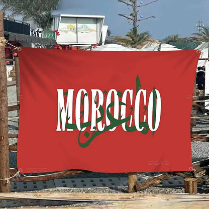 Morocco Map Flag Large Size Flags Printing Patterns Interesting Birthday Party Decorations Banner