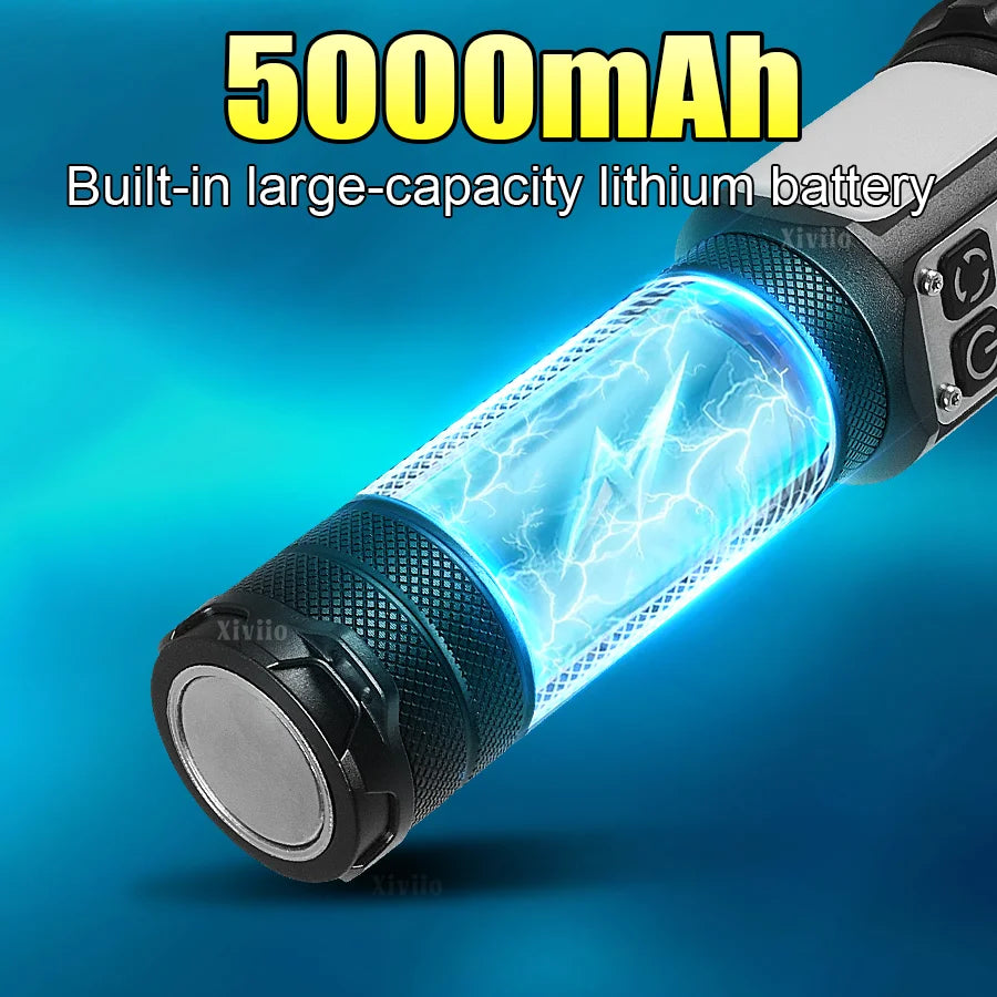 2025 lampe de poche LED très brillante 2900000LM torche haute puissance 5000mAh lampe de poche LED Rechargeable longue portée chasse Camping lumière