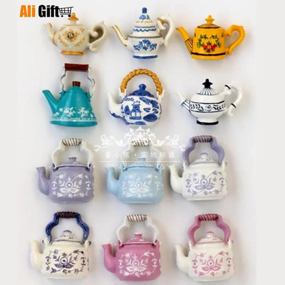 Kettle Teapot Style Refrigerator Magnetic 3D Stickers, Home Decoration, Food Fridge Magnets, Travel Souvenir Accessory