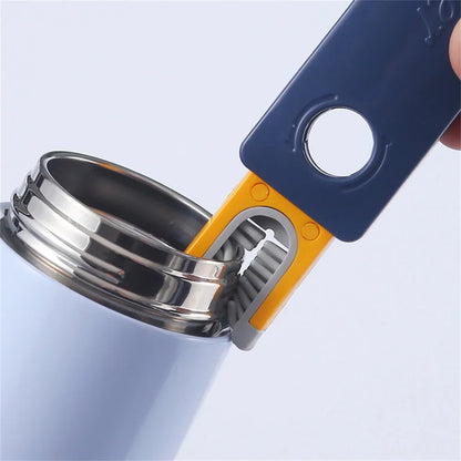 3 In 1 Multifunctional Cleaning Brush Tiny Bottle Cup Lid Detail Brush Straw Cleaner Tools Household Kitchen Cleaning Tool