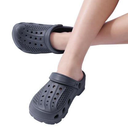 Bebealy Men Hole Clogs Slippers Men Garden Shoes For Men Arch Support Slides Summer Fashion Beach Slippers Non-slip EVA Slippers