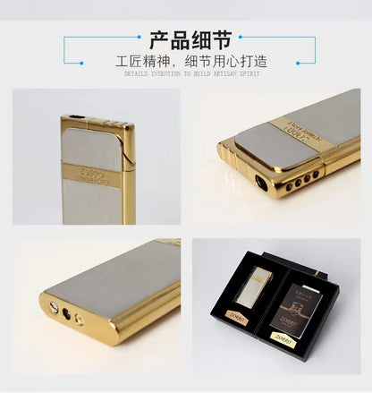ZORRO Ultra-thin Gas Lighter Grinding Wheel Slim Portable Personalized Men's Gift Cigarette Lighter Cigarette Accessories