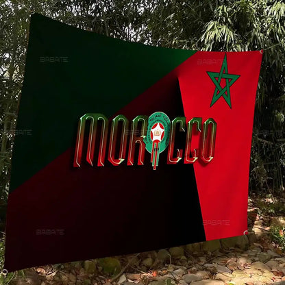 Morocco Map Flag Large Size Flags Printing Patterns Interesting Birthday Party Decorations Banner