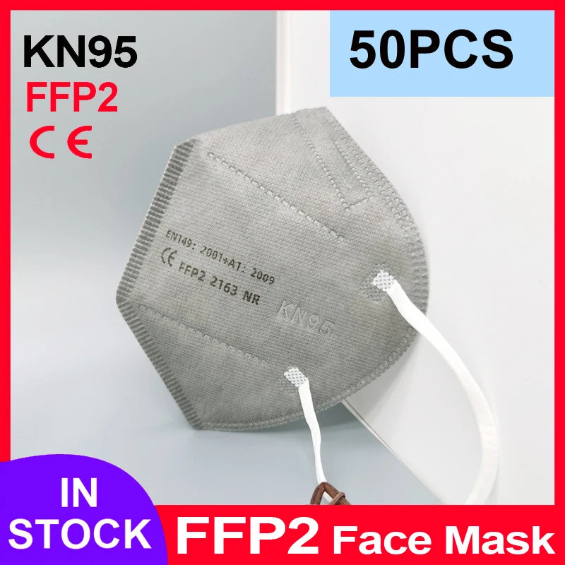 FFShrimp-Masque facial KN95 à 5 couches filtrantes, protection buccale, CE FFP2