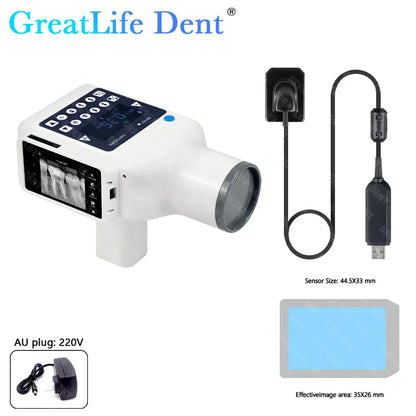 MX EU SA ES IT AE en Stock GreatLife Machine à rayons X dentaires Portable unité de rayon X vétérinaire avec capteur dentaire intégré numérique Rvg
