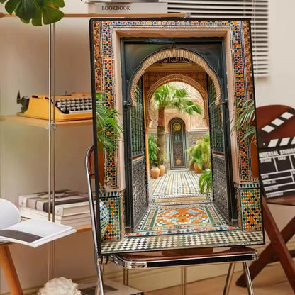 Affiche porte marocaine art arabe