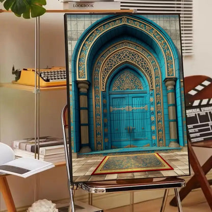 Affiche porte marocaine art arabe