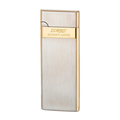 ZORRO Ultra-thin Gas Lighter Grinding Wheel Slim Portable Personalized Men's Gift Cigarette Lighter Cigarette Accessories