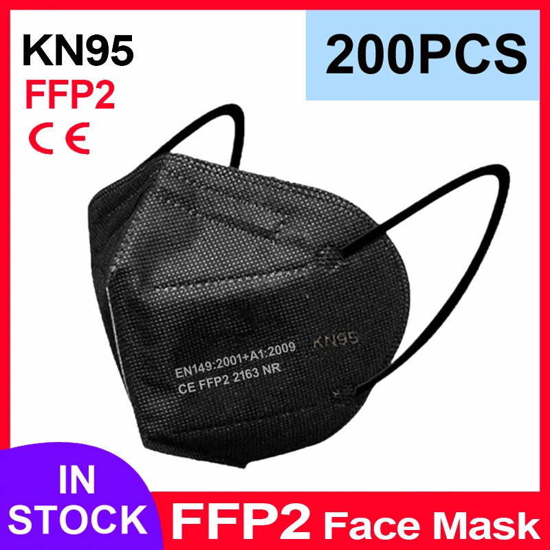 FFShrimp-Masque facial KN95 à 5 couches filtrantes, protection buccale, CE FFP2