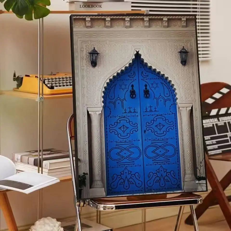 Affiche porte marocaine art arabe