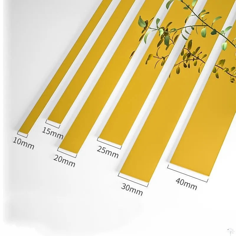 1 Roll Mirror Wall Sticker Stainless Steel Decorative Line Gold TV Background Ceiling Edging Strip Wall Decorations Living Room