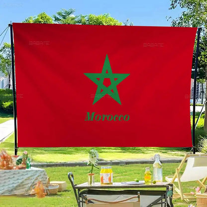 M-Morocco Flag Large Size Flags Printing Patterns Interesting Birthday Party Decorations Banner