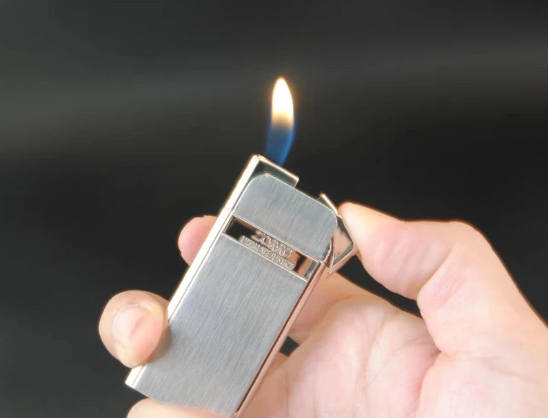 ZORRO Ultra-thin Gas Lighter Grinding Wheel Slim Portable Personalized Men's Gift Cigarette Lighter Cigarette Accessories